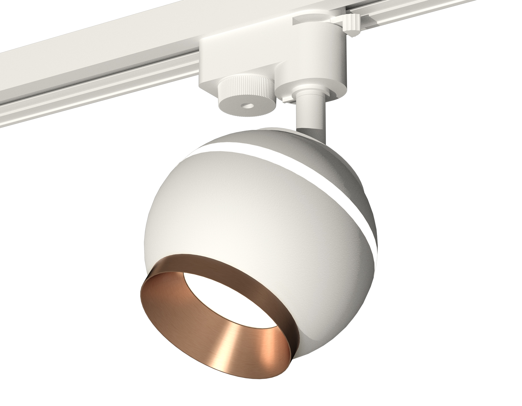 Комплект трекового светильника Ambrella XT1101024 SWH/PPG белый песок/золото розовое полированное GU5.3 LED 3W 4200K (A2520, C1101, N7035)