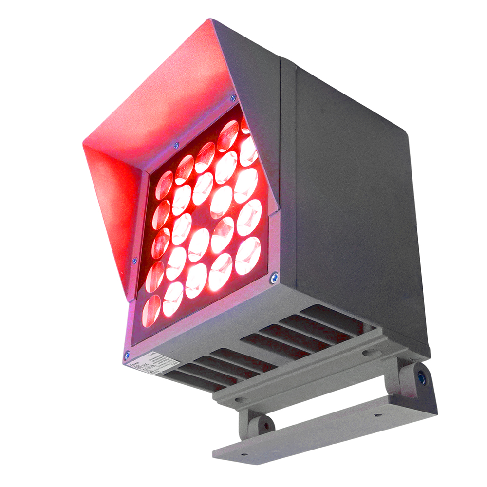 Светодиодный светильник ландшафтно-архитектурный Feron LL-898  AC220-240 49W красный IP66 квадрат