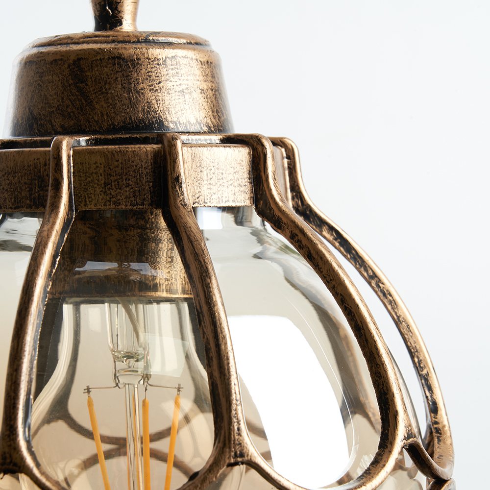 Светильник садово-парковый Feron PL3705  круглый на цепочке 60W 230V E27, черное золото Светильник садово-парковый Feron PL3705  круглый на цепочке 60W 230V E27, черное золото