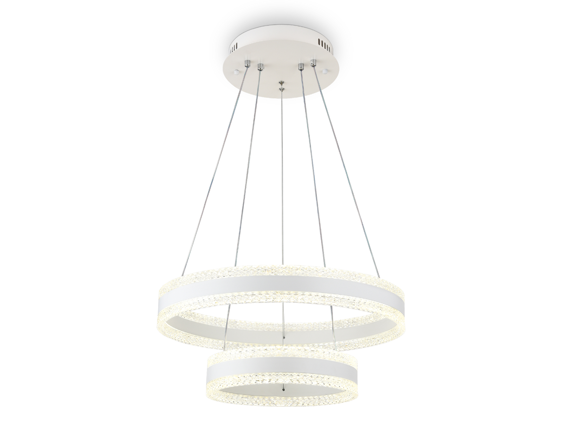 Подвесной LED светильник FA6175/2 WH белый 108W 3000K+6400K/3000K/6400K/4200K+4200K D500*630 (ПДУ РАДИО 2.4G)