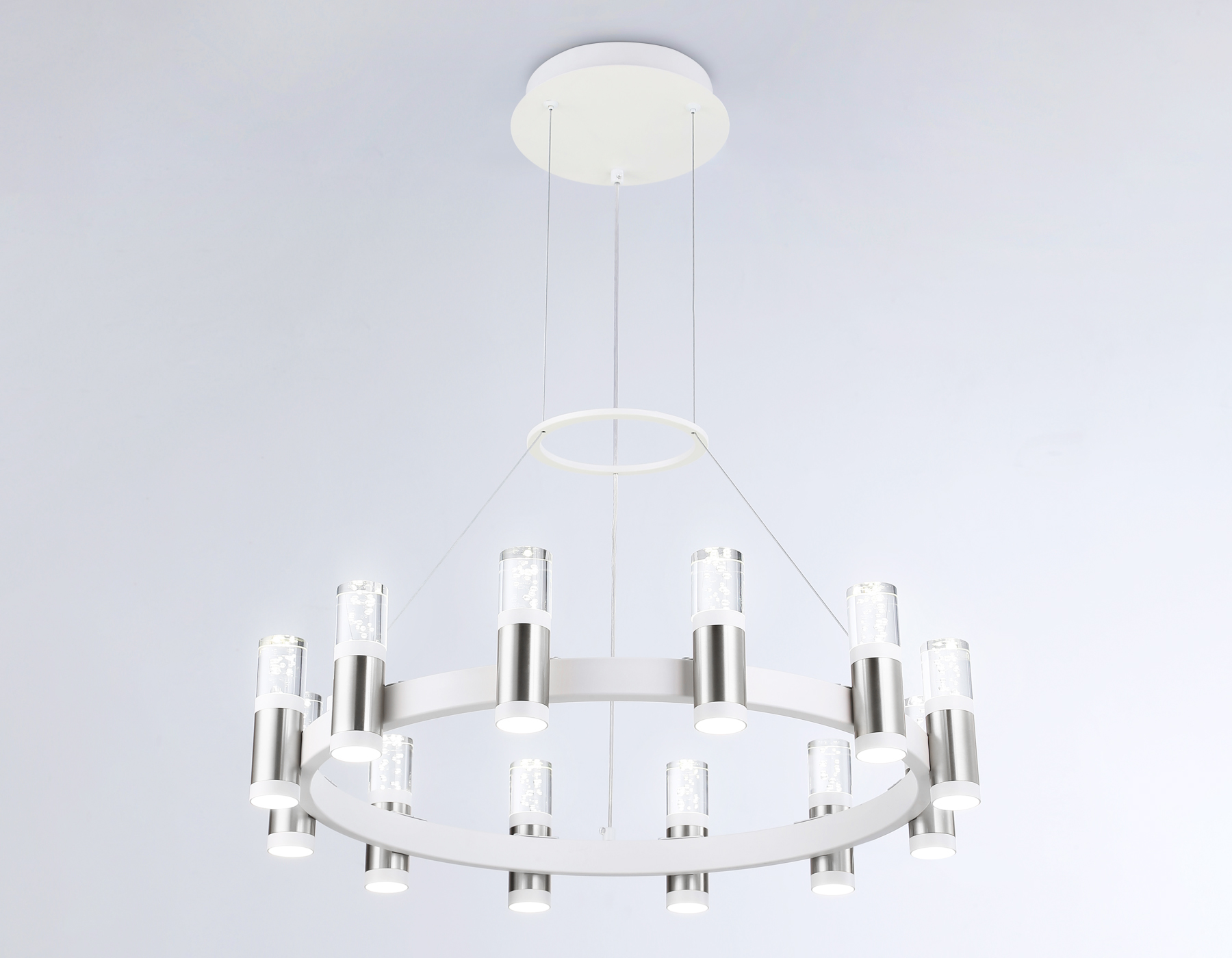 Подвесной светильник Ambrella FL6205 WH/CH белый/хром 72W 4200K D600*1200 (Без ПДУ) Подвесной светильник Ambrella FL6205 WH/CH белый/хром 72W 4200K D600*1200 (Без ПДУ)