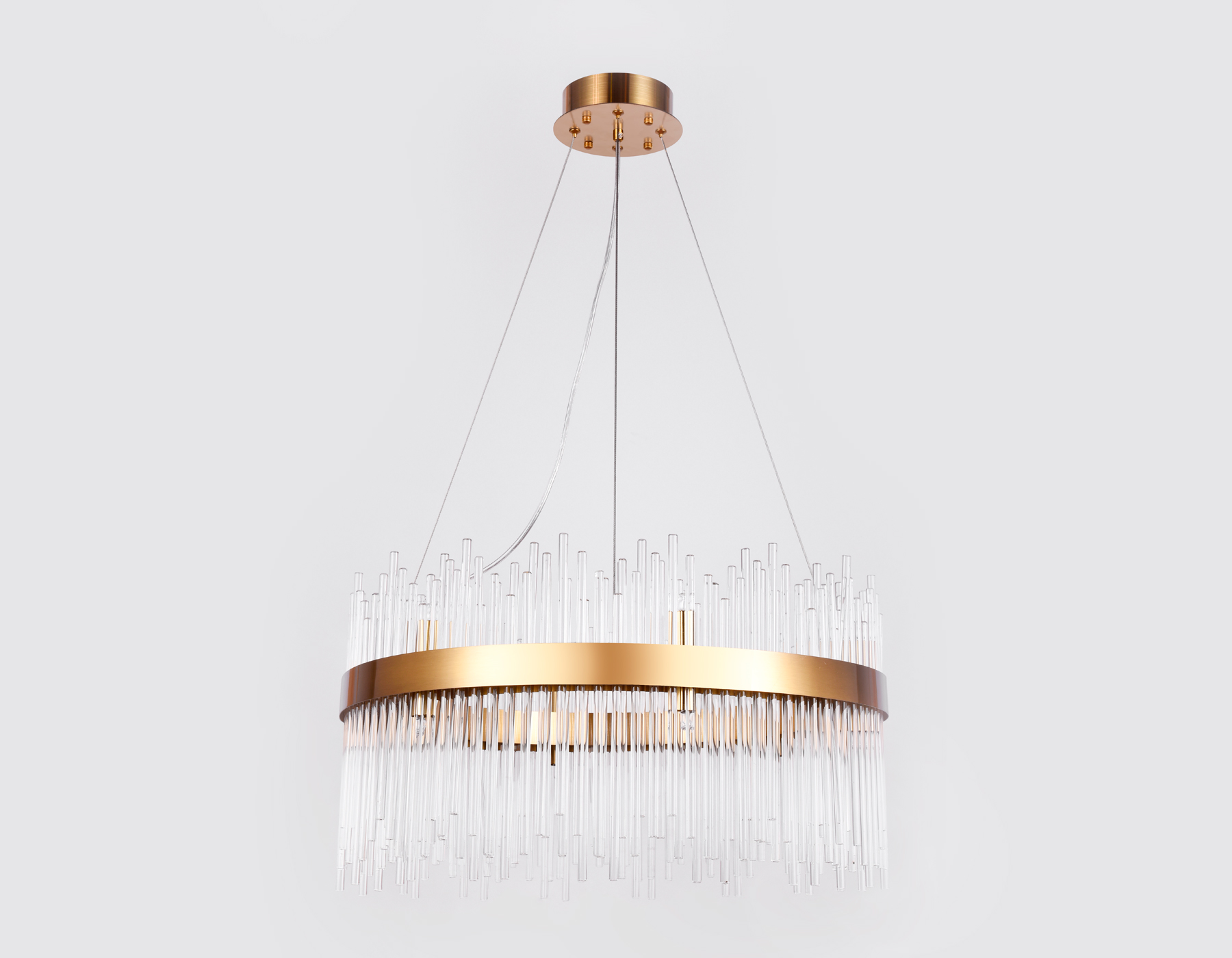 Подвесная люстра с хрусталем Ambrella TR5355/12 GD/CL золото/прозрачный G9/12 max 40W D600*830