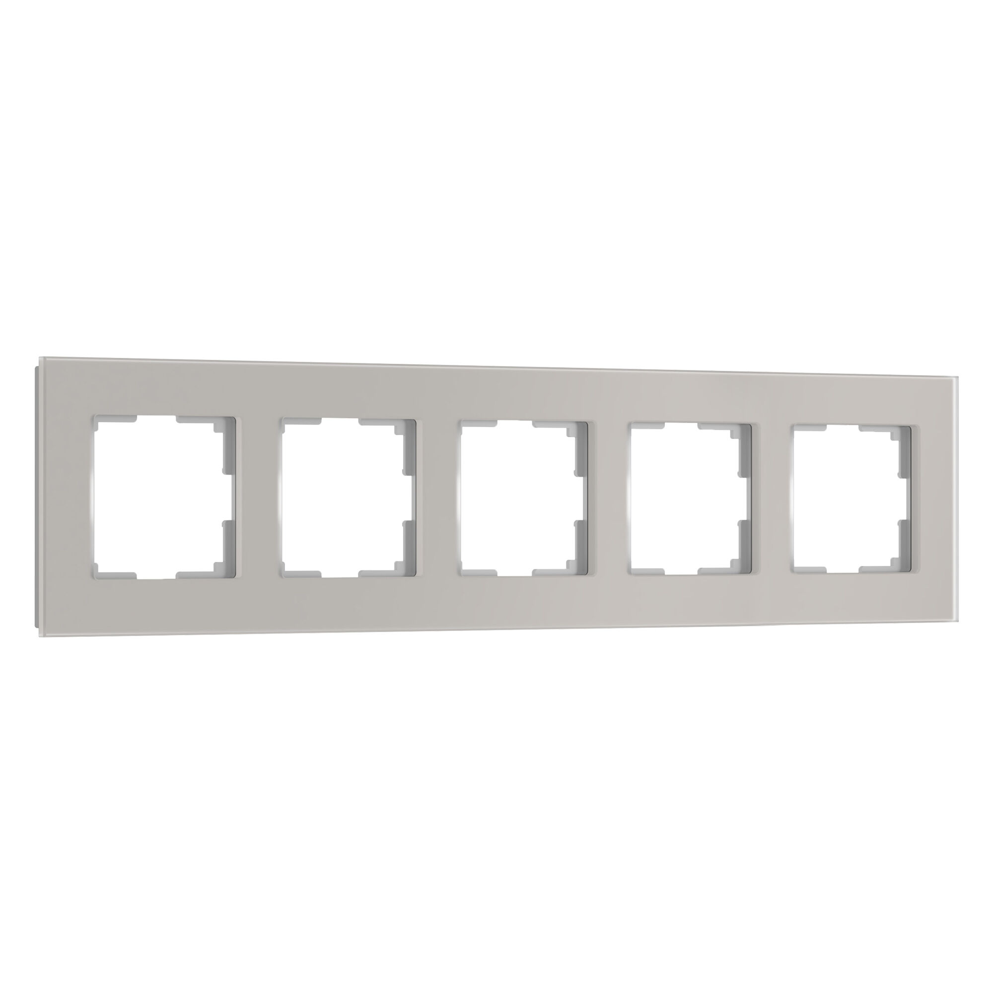 W0053117/ Рамка на 5 постов Senso (дымчатый, стекло soft-touch) W0053117