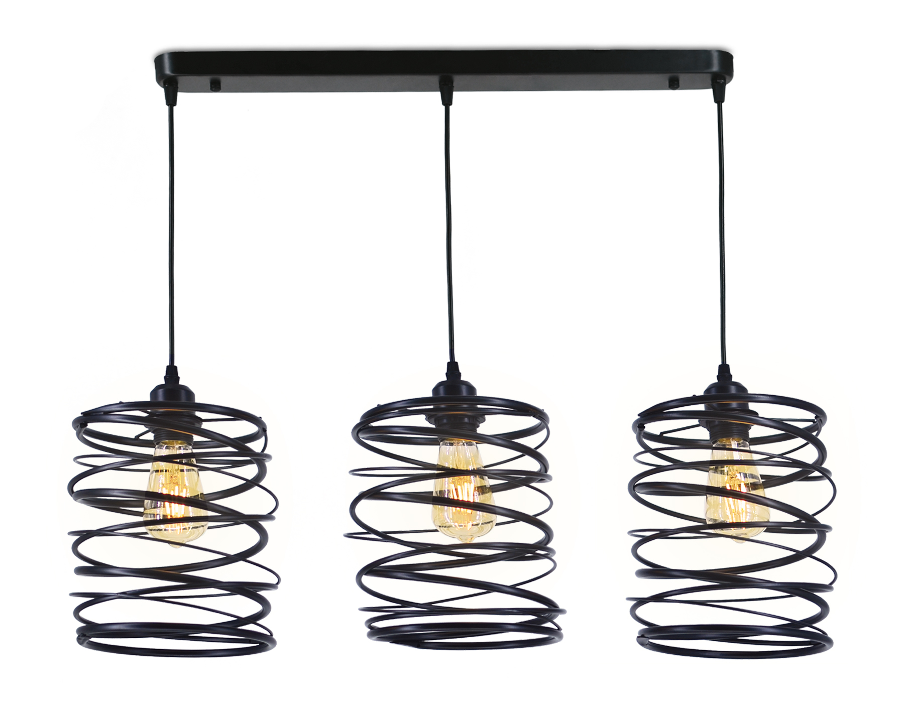 Подвесной светильник Ambrella в стиле лофт TR8403 черный E27/3 max 60W 720*180*1000 Подвесной светильник Ambrella в стиле лофт TR8403 черный E27/3 max 60W 720*180*1000