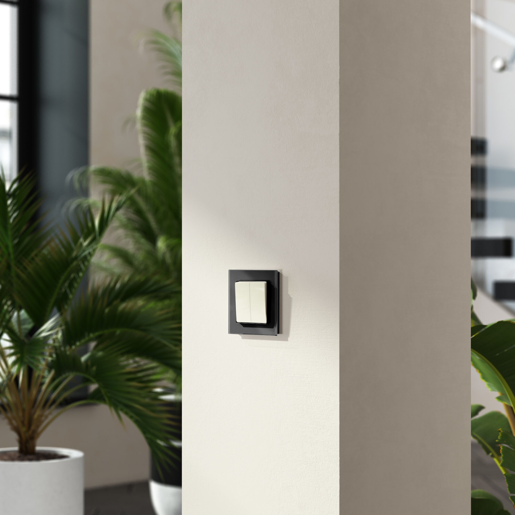 Перекрестный выключатель двухклавишный Werkel (слоновая кость) W1123003