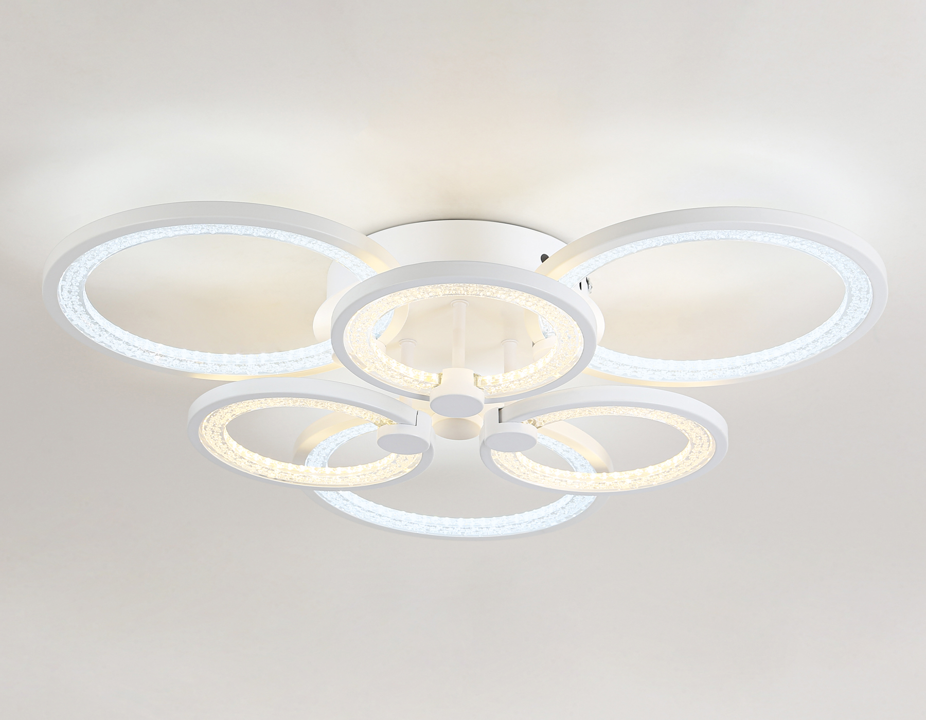 Потолочный LED светильник FA4085/3+3 WH белый 100W 3000K+6400K/4200K/6400K+3000K 620*570*120 (ПДУ ИК)