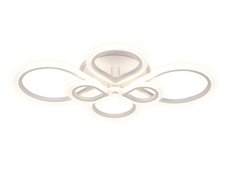 Потолочный светодиодный светильник  Ambrella  FA522/6 WH белый 160W+28W 820*650*120 (ПДУ РАДИО 2.4)