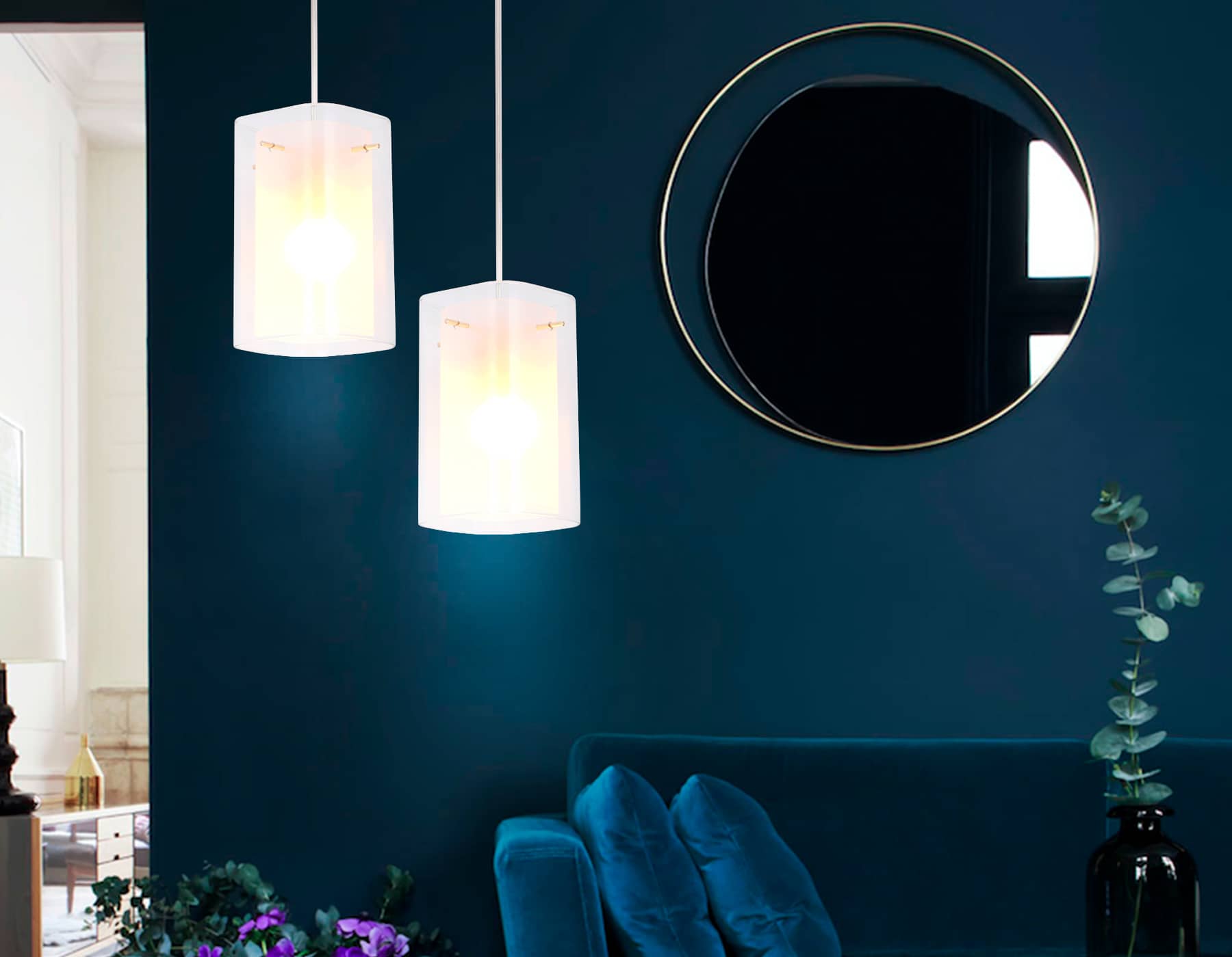 Подвесной светильник TR3680 GD/CL/FR золото/прозрачный/белый матовый E14 max 40W D110*950