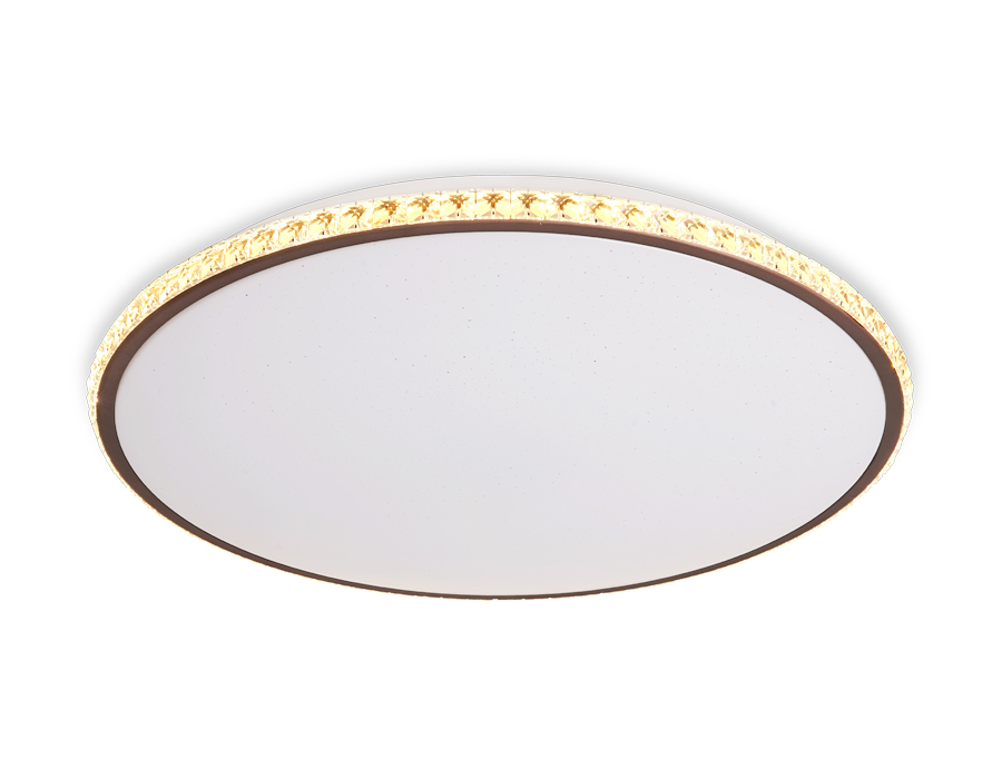 Потолочный светодиодный светильник Ambrella FF71 WH/CF белый/кофе 72W+24W (ПДУ ИК)