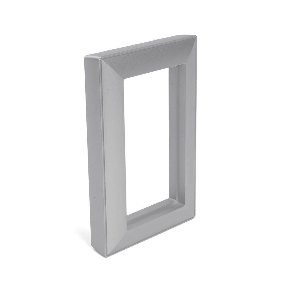 Рамка  2-местная (без перемычки),  пластик, STEKKER, PFR00-7012-03, серия Катрин, серебро