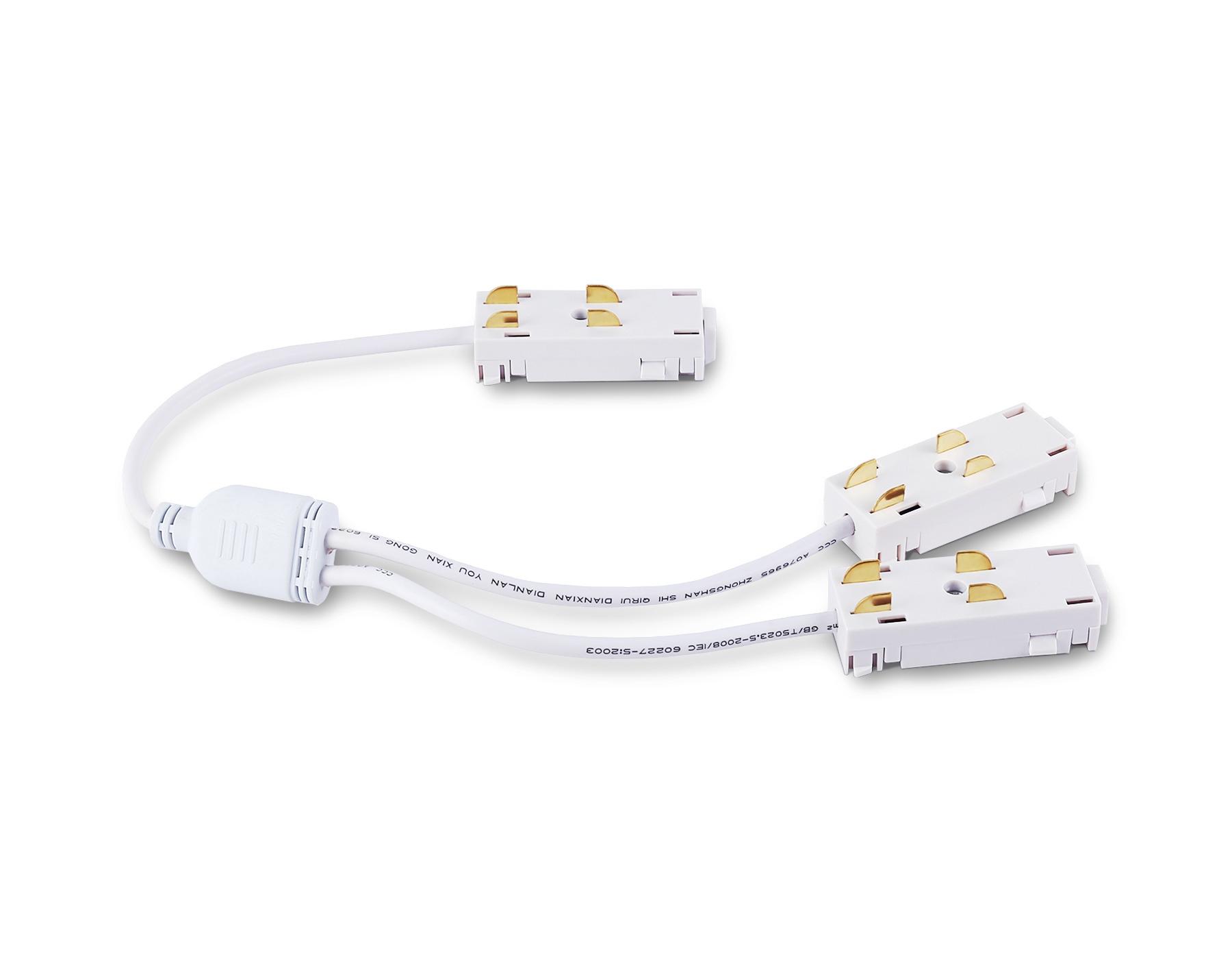 GL1113 WH белый коннектор питания T-образный для шинопровода Magnetic 220V 250*150*18