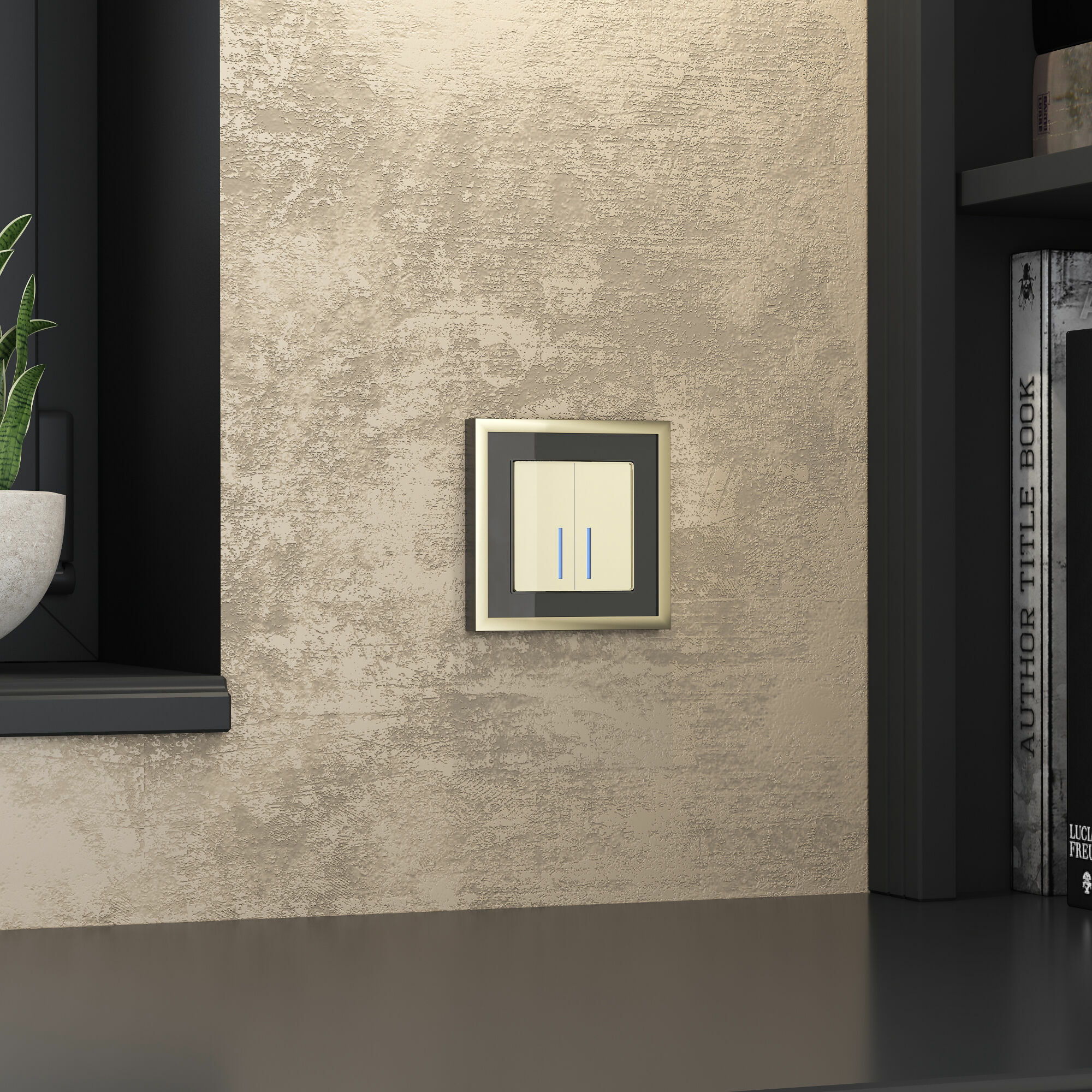 Рамка на 1 пост Baguette Werkel (черный/латунь) W0012852