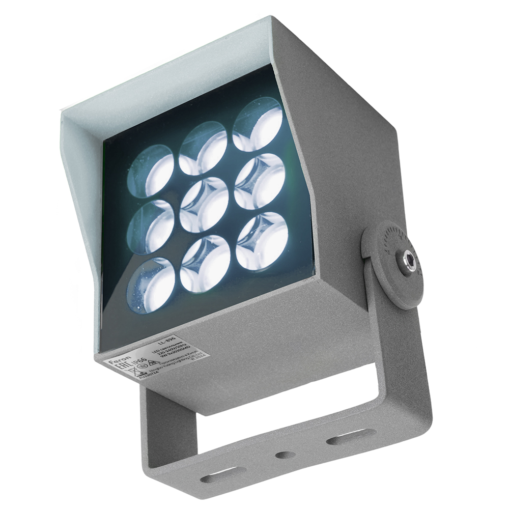 Светодиодный светильник ландшафтно-архитектурный Feron LL-896  AC220-240 9W 6400K IP66 квадрат