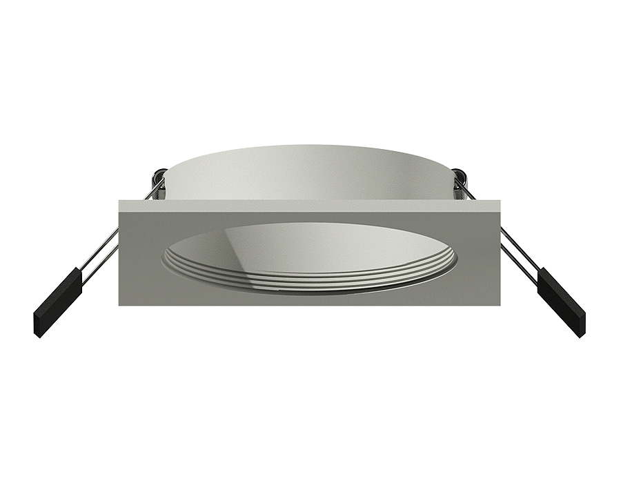 Корпус светильника встраиваемый Ambrella C7633 SGR серый песок 92*92*H25mm MR16 GU5.3 для насадок D70mm