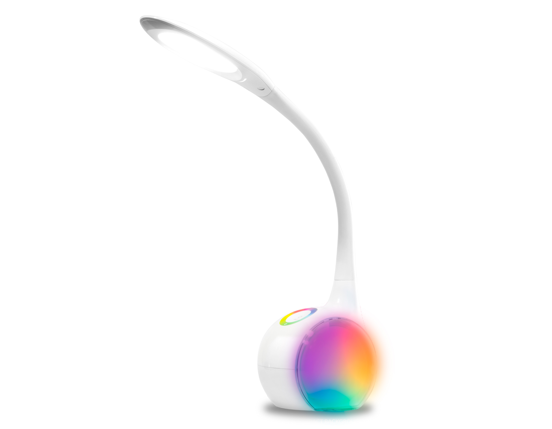 Светодиодная настольная лампа с RGB подсветкой Ambrella DE532 WH белый LED 4200K+RGB 7.5W