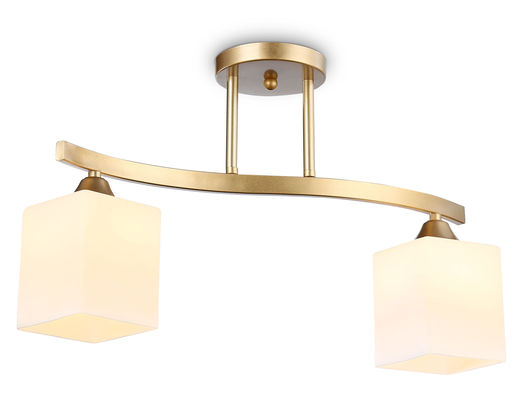 Светильник подвесной Ambrella TR303119/2 CGD/FR золото/белый матовый E27/2 max 40W 500*120*300 Светильник подвесной Ambrella TR303119/2 CGD/FR золото/белый матовый E27/2 max 40W 500*120*300