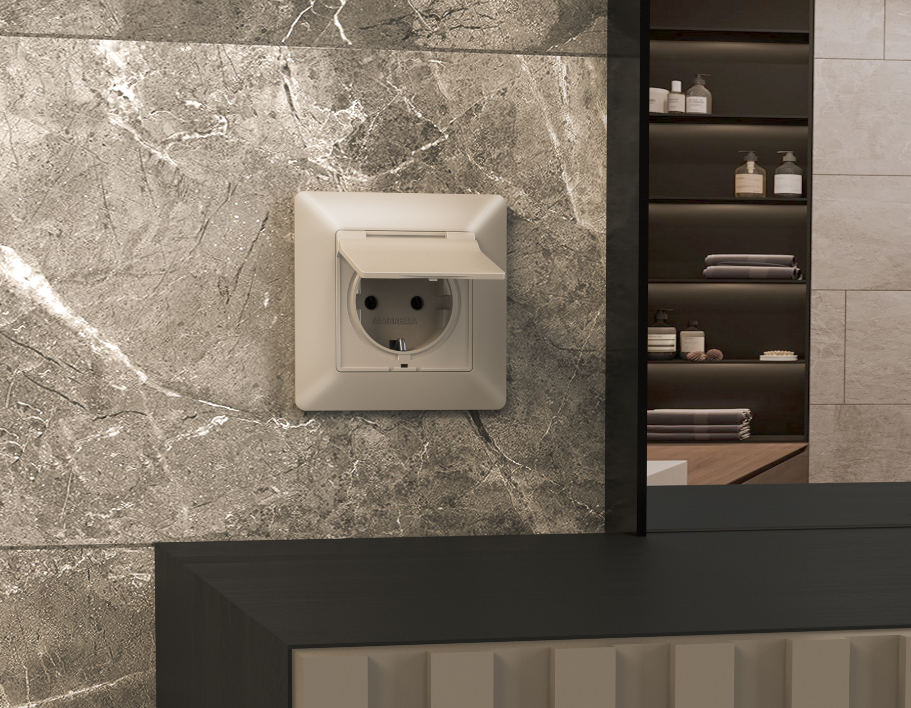 AF110361 Рамка ALFA Line (Серо-бежевый матовый) 1-ая