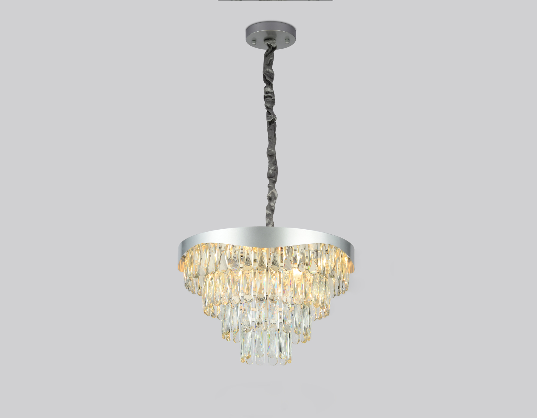 Подвесная люстра с хрусталем Ambrella TR5085 SL/CL серебро/прозрачный E14/6 max 40W