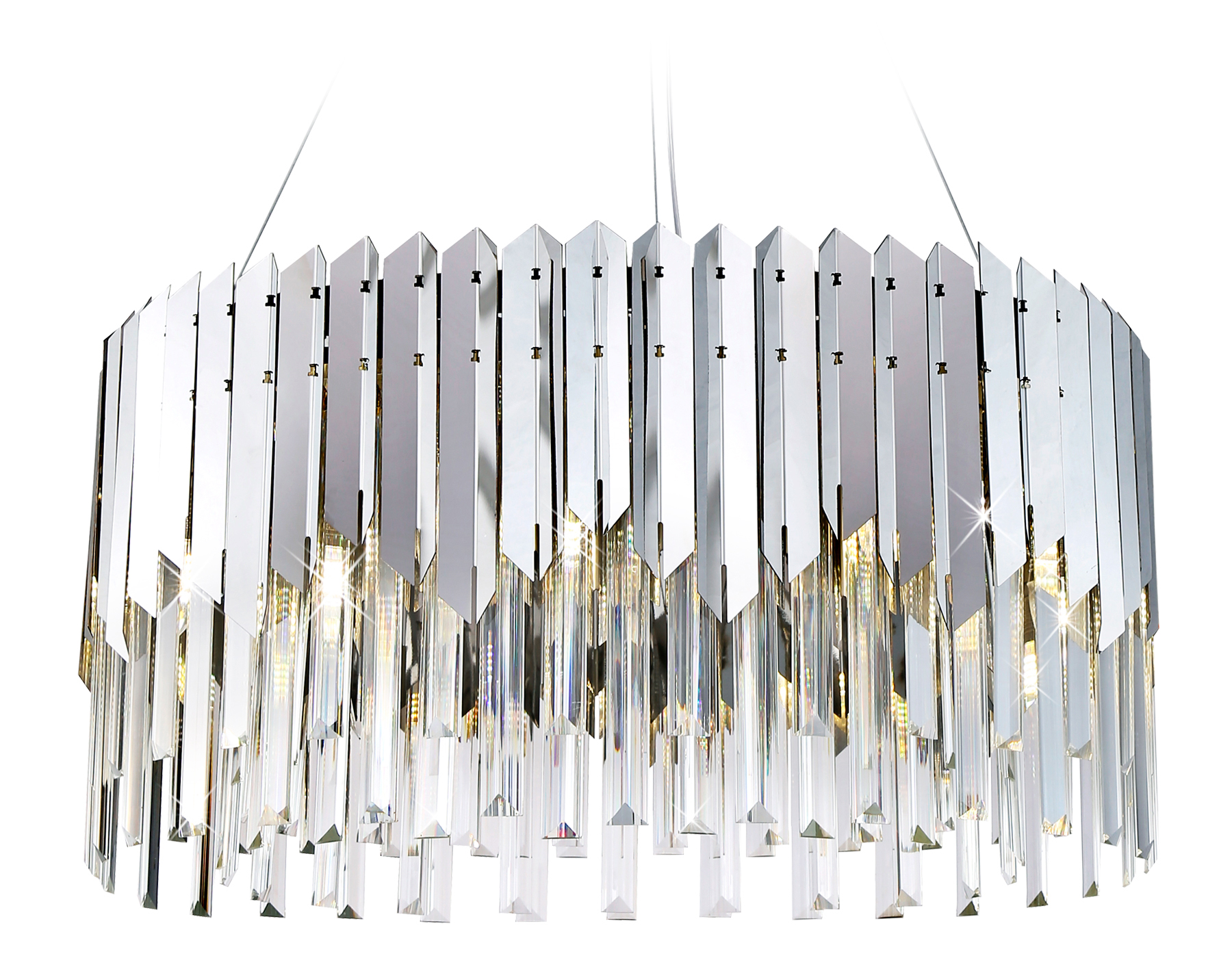 Подвесная люстра с хрусталем Ambrella TR5285/6 CH/CL хром/прозрачный E14/6 max 40W D600*1100