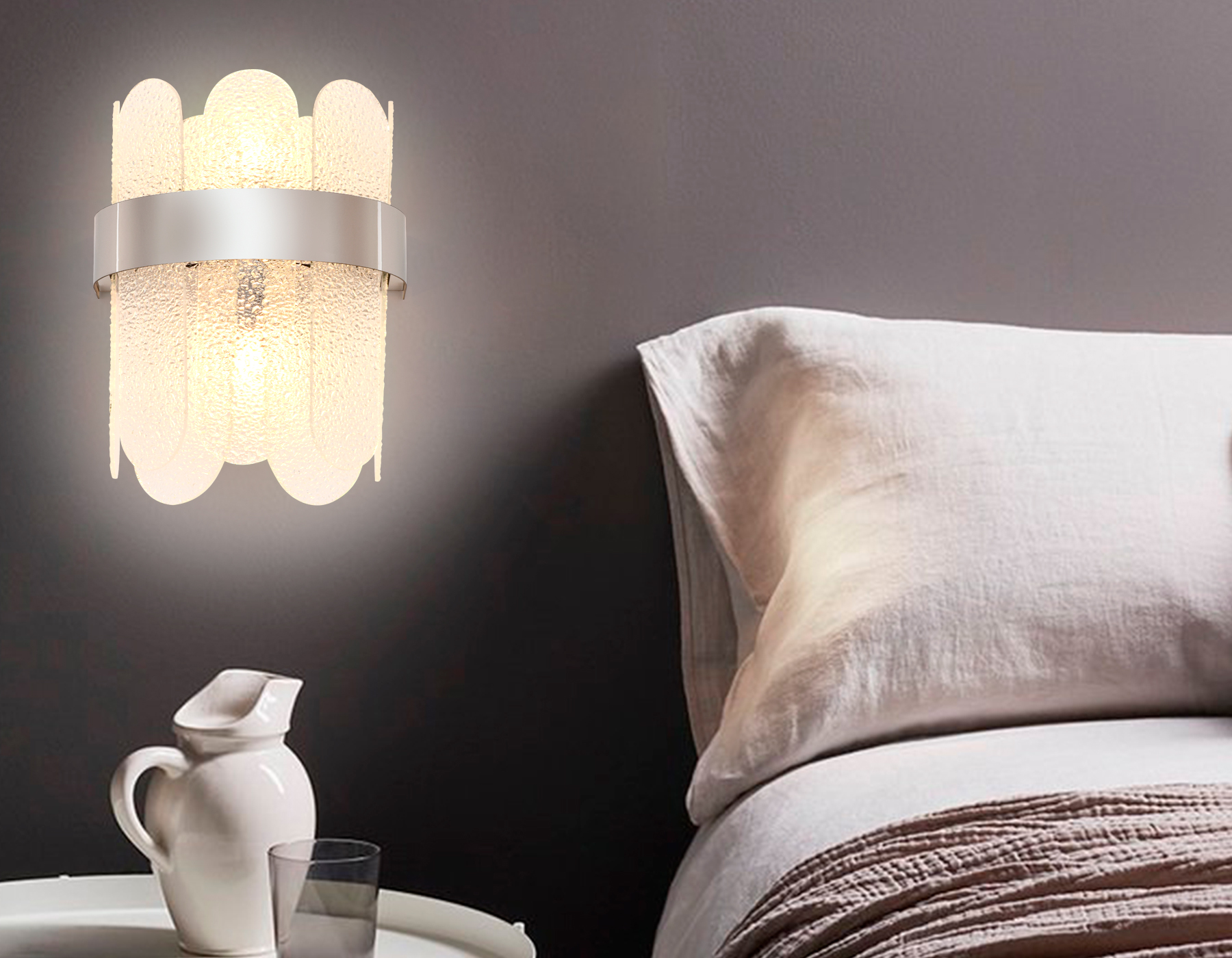 Настенный светильник с хрусталем Ambrella TR5337/2 CH/FR хром/матовый G9/2 max 40W 270*200*140