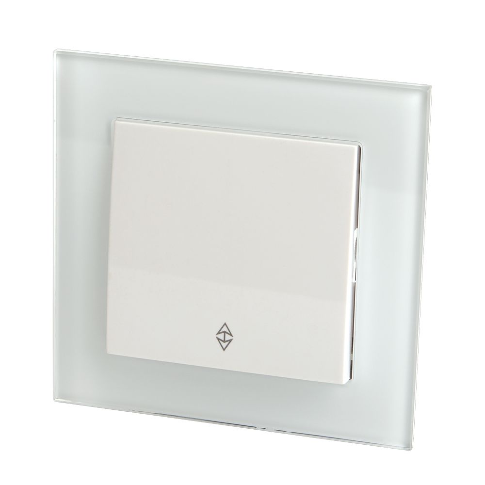 Переключатель 1-клавишный STEKKER  GLS10-7005-01, 250В, 10А, серия Катрин, белый