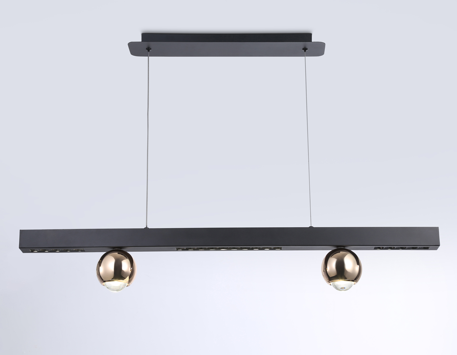 Подвесной светильник Ambrella FL5956 BK/GD черный/золото 4200K 18W 1000*70*1200 (Без ПДУ)