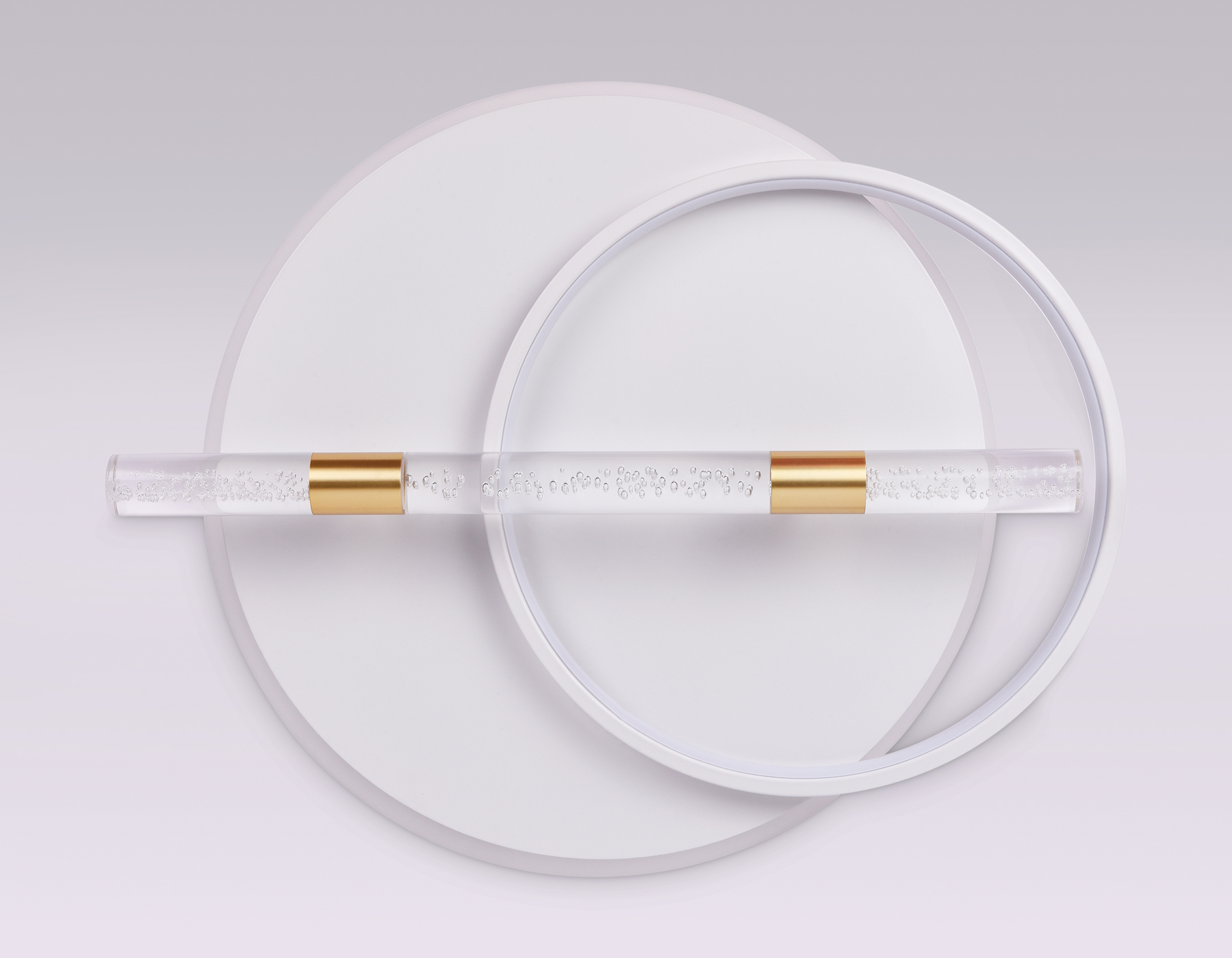 Потолочный светильник Ambrella FL5007 WH/GD белый/золото 3000K/4200K/6400K 72W 565*460*92.5 (ПДУ РАДИО 2.4G)