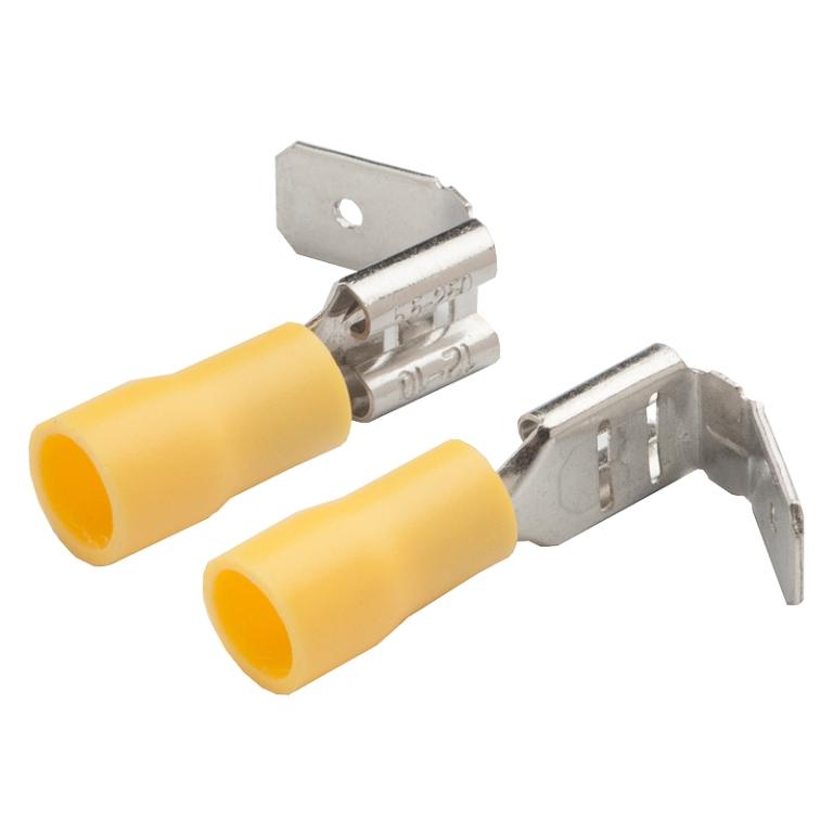 Разъем РпИо 5,5-6-0,8 (ответвительный) General GRIO-5,5-6,35 Желтый, 100 штук