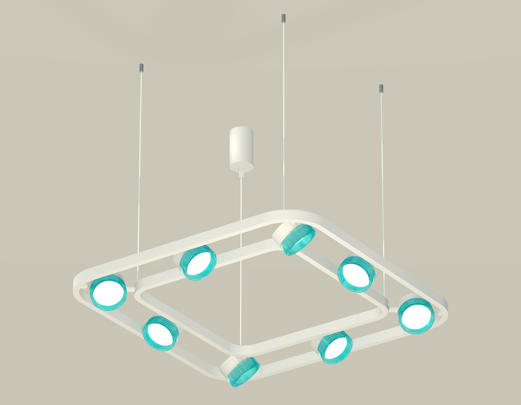 Подвесной светильтник Ambrella XB9177201/8 SWH/BL белый песок/голубой GX53 (C9177, N8488)