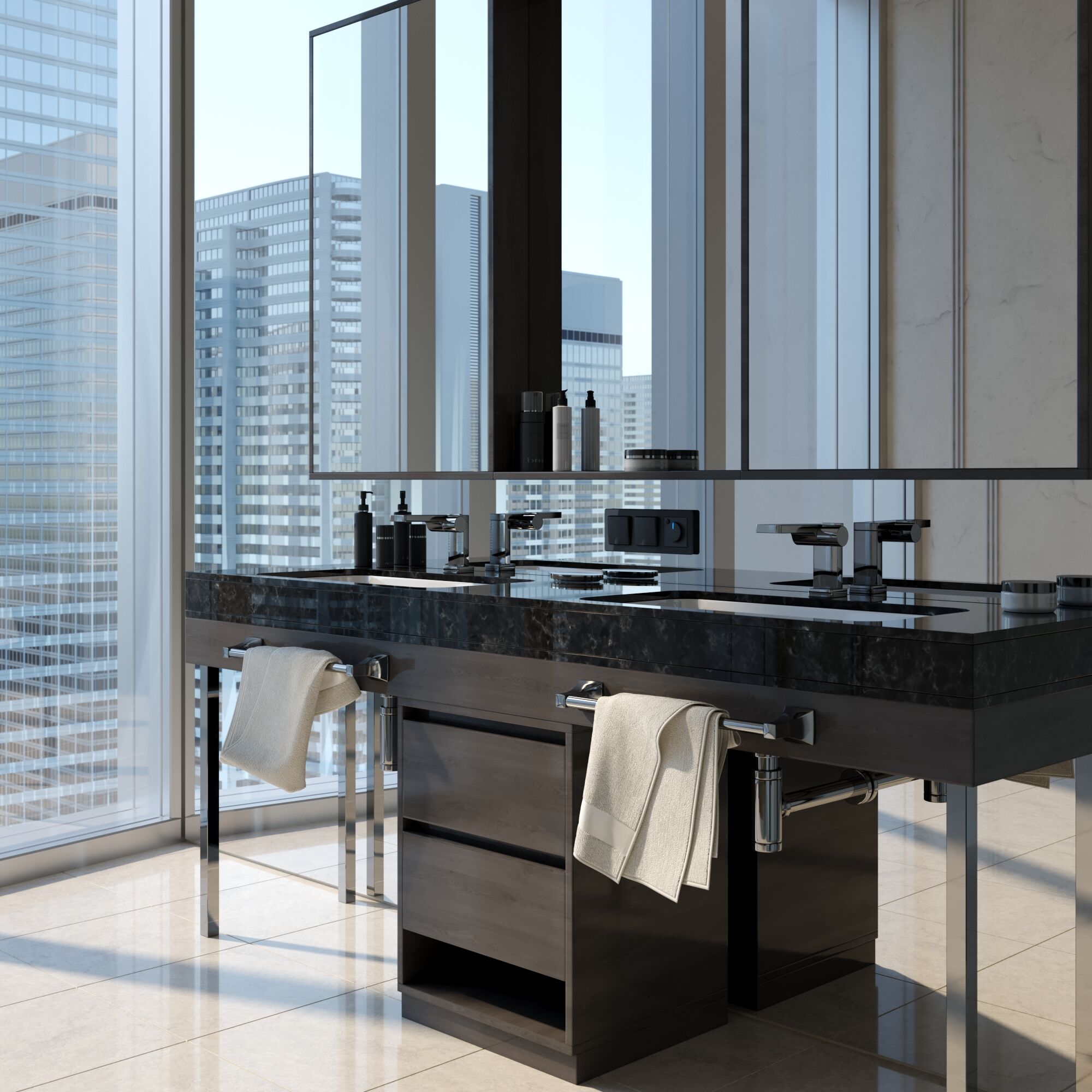 Рамка на 3 поста Acrylic Werkel (черный) W0032708