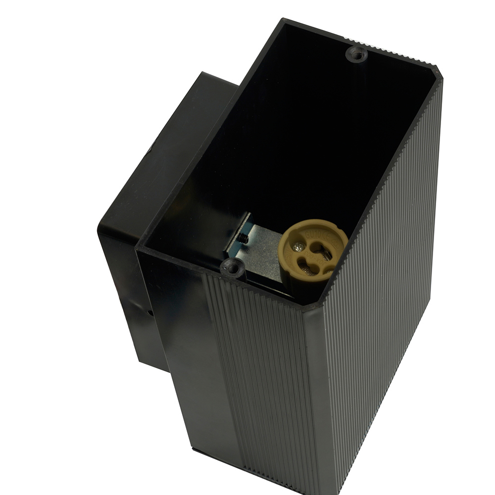 Светильник садово-парковый Feron.ONE DH0806-P, на стену вверх,  GU10 220-240V, черный пластик