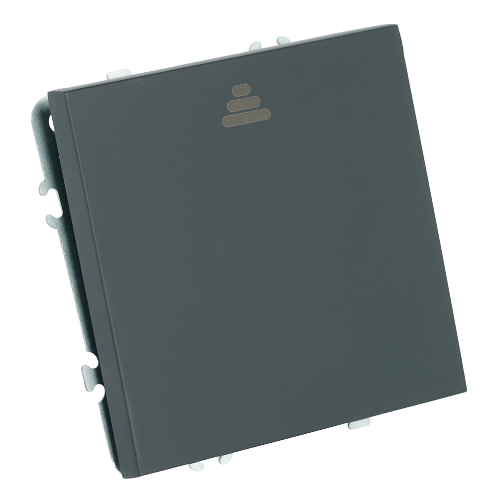 Выключатель 1-клавишный самовозвратный (механизм), STEKKER, 250В, 10А, серия Эмили, RSW10-5112-05, черный уголь, soft touch