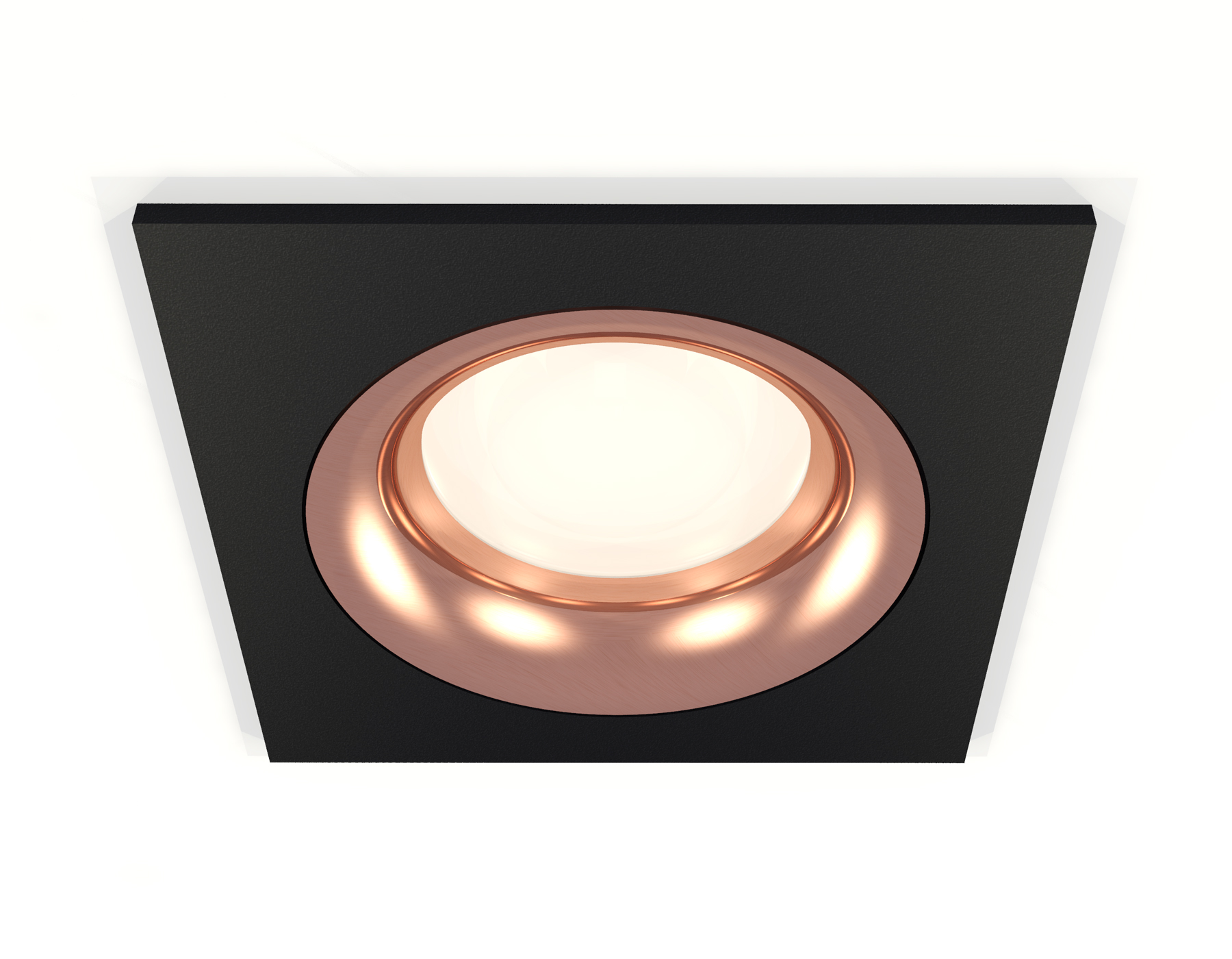 Встраиваемый светильник XC7632006 SBK/PPG черный песок/золото розовое полированное MR16 GU5.3 (C7632, N7015)