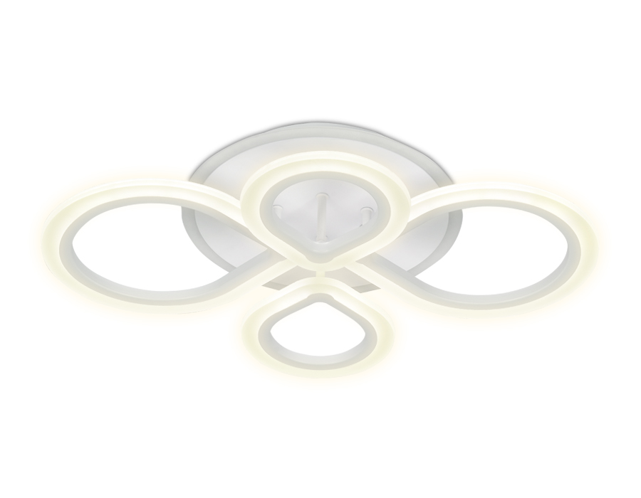 Потолочный светодиодный светильник Ambrella FA520/4 WH белый 88W+28W 650*410*80 (ПДУ РАДИО 2.4)