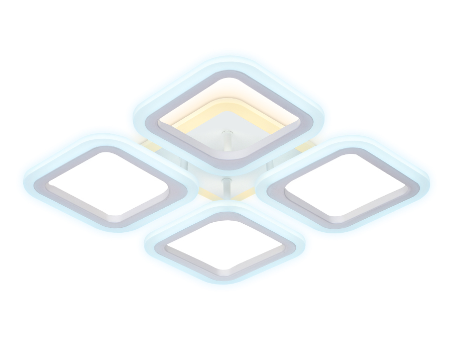 Потолочный светодиодный светильник Ambrella с пультом FA441 белый 72W 520*520*80