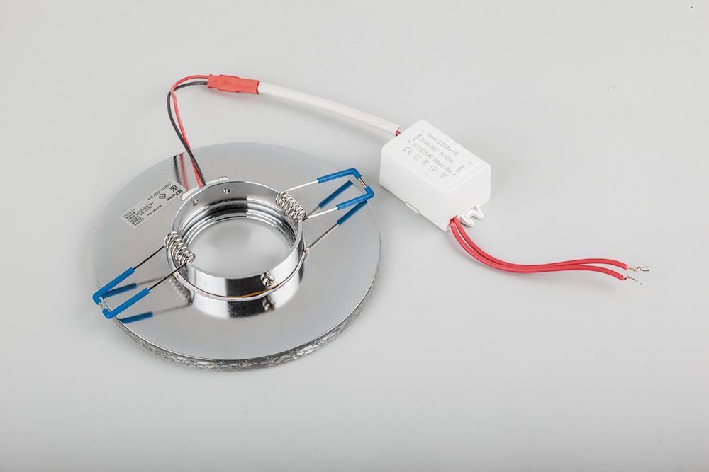 Светильник встраиваемый с белой LED подсветкой Feron CD970 потолочный MR16 G5.3 прозрачный