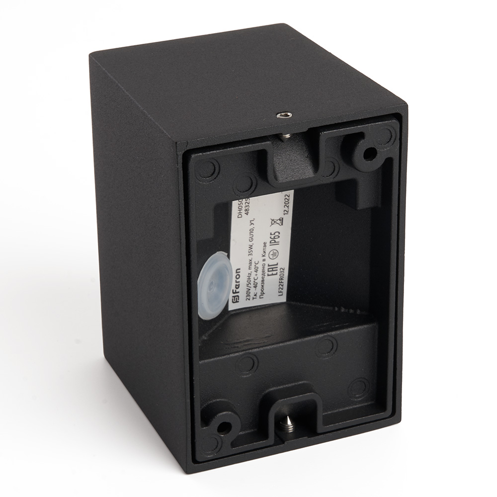 Светильник садово-парковый Feron DH050,на стену, GU10 230V, черный Светильник садово-парковый Feron DH050,на стену, GU10 230V, черный