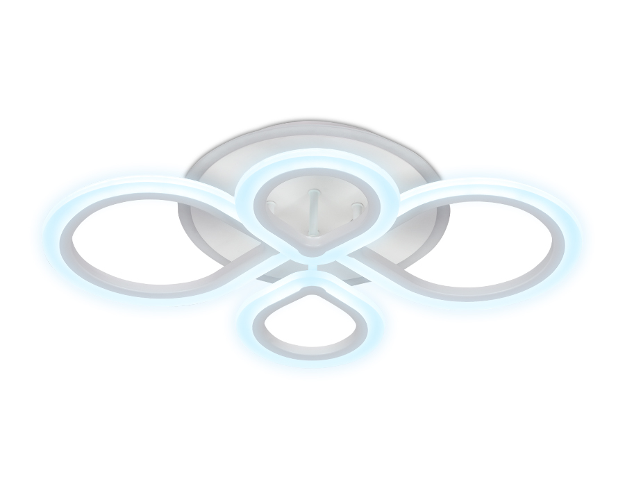 Потолочный светодиодный светильник Ambrella FA520/4 WH белый 88W+28W 650*410*80 (ПДУ РАДИО 2.4)