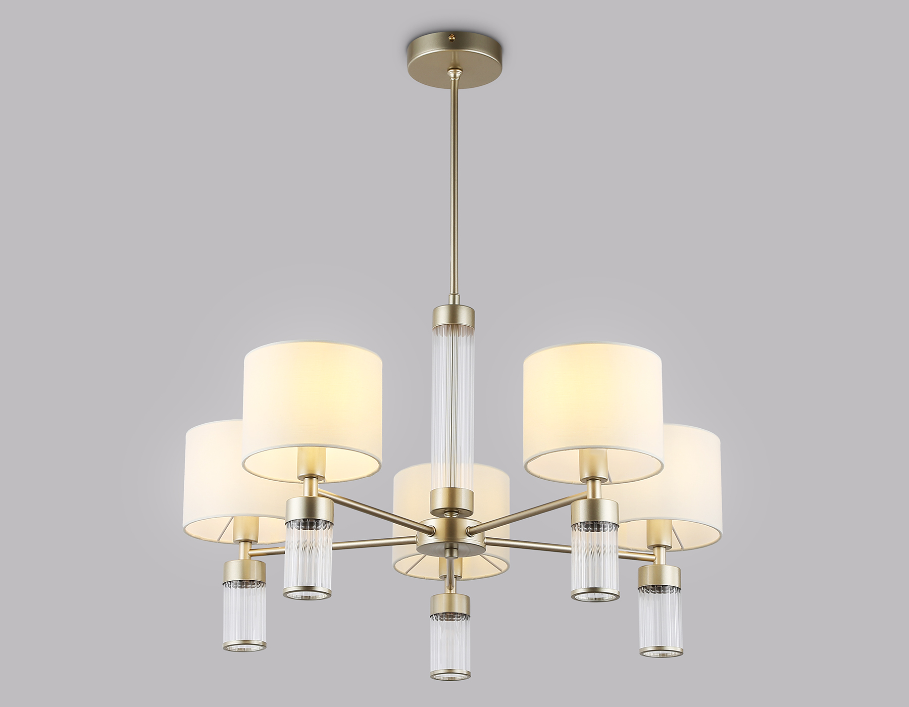 LH71301/5 CGD/WH золото/белый E14/5 max 40W D680*740