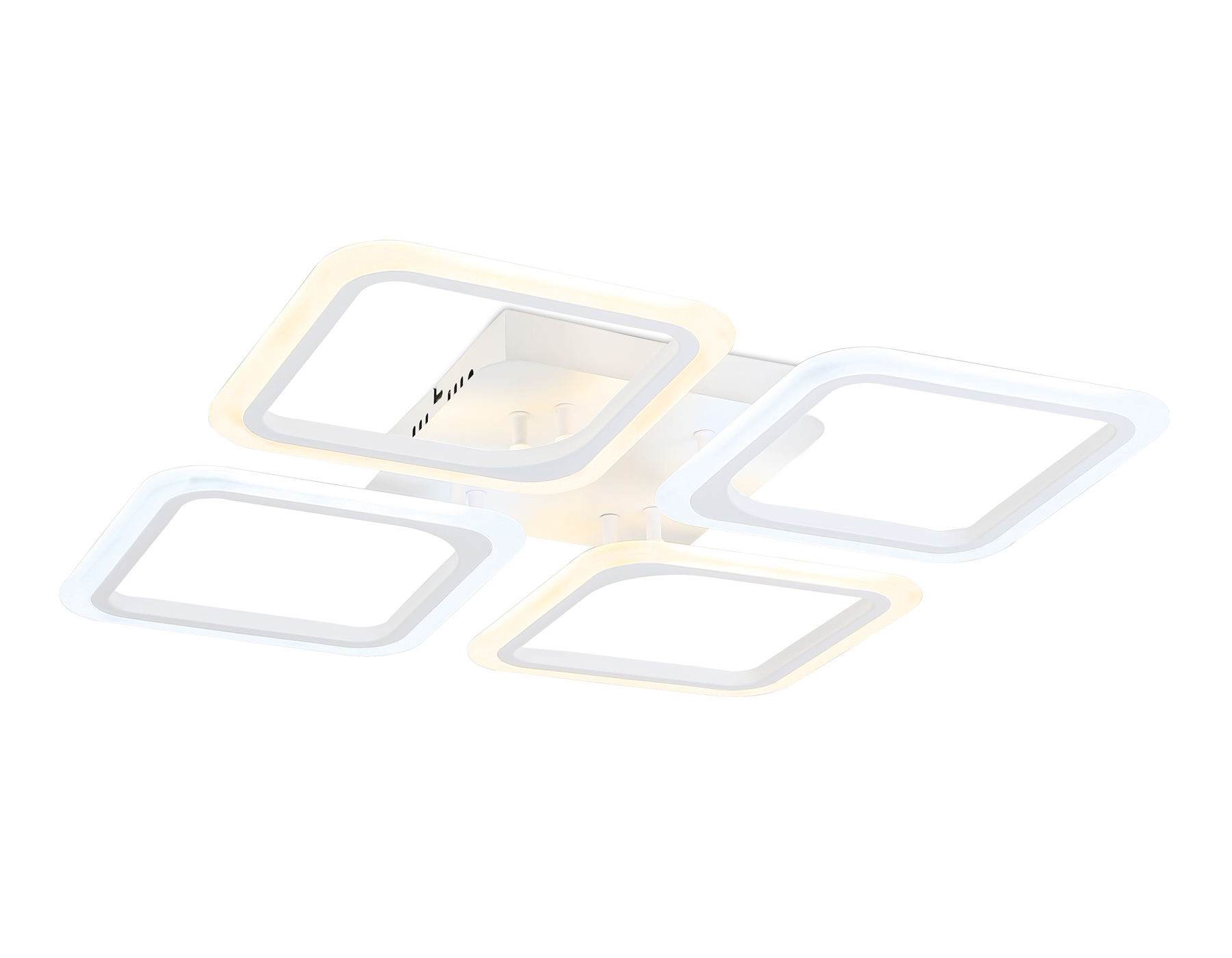 Потолочный светодиодный светильник с пультом Ambrella FA4375/4 WH белый 4200K/3000K+6400K/6400K+3000K 73W 530*530*75 (ПДУ ИК)