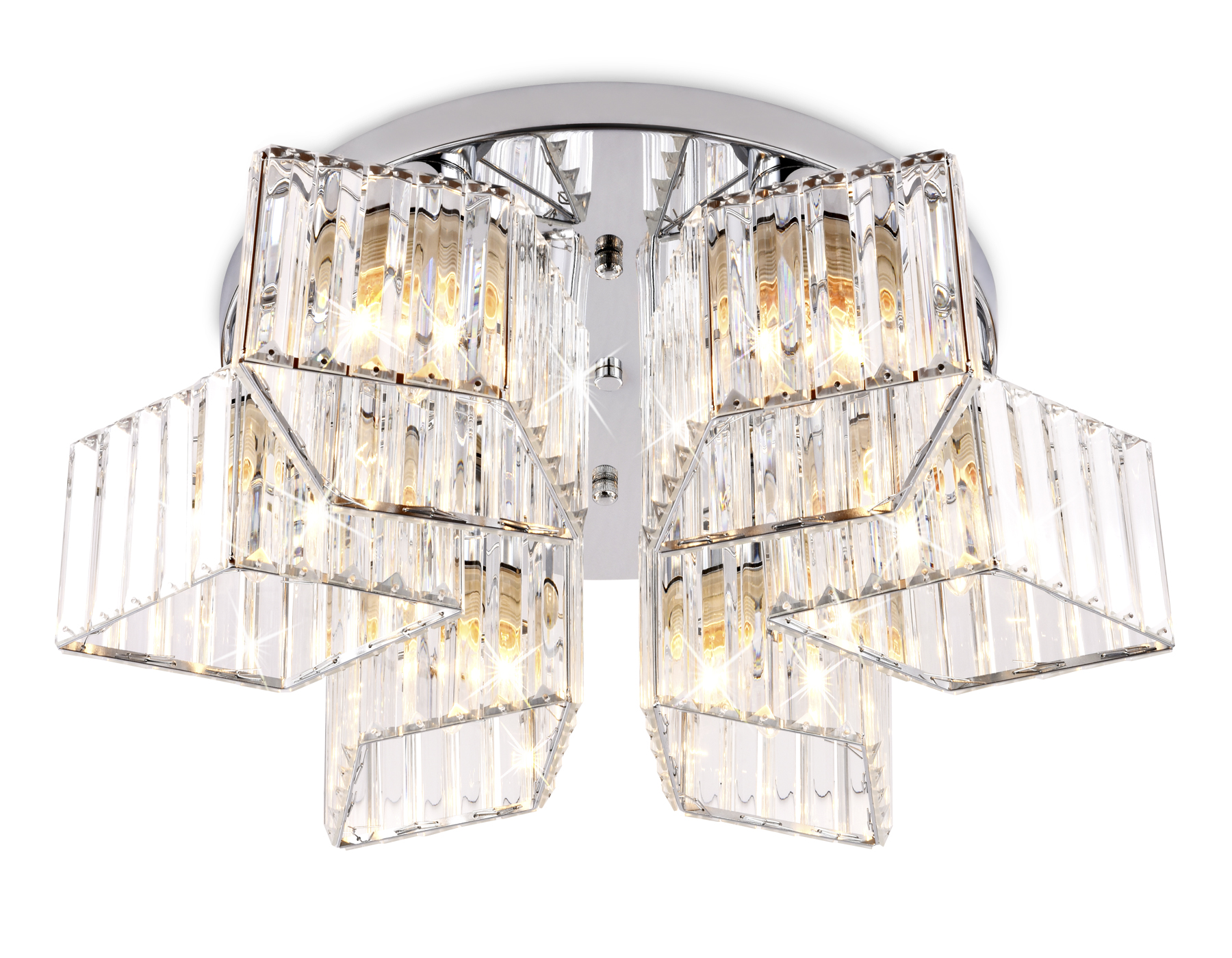 Потолочный светильник Ambrella TR5209/6 CH/CL хром/прозрачный E27/6 max 40W D550*180