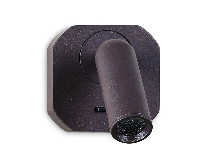 Настенный светодиодный светильник с выключателем Ambrella FW283 SCF кофе песок LED 4200K 3W 66*66*65