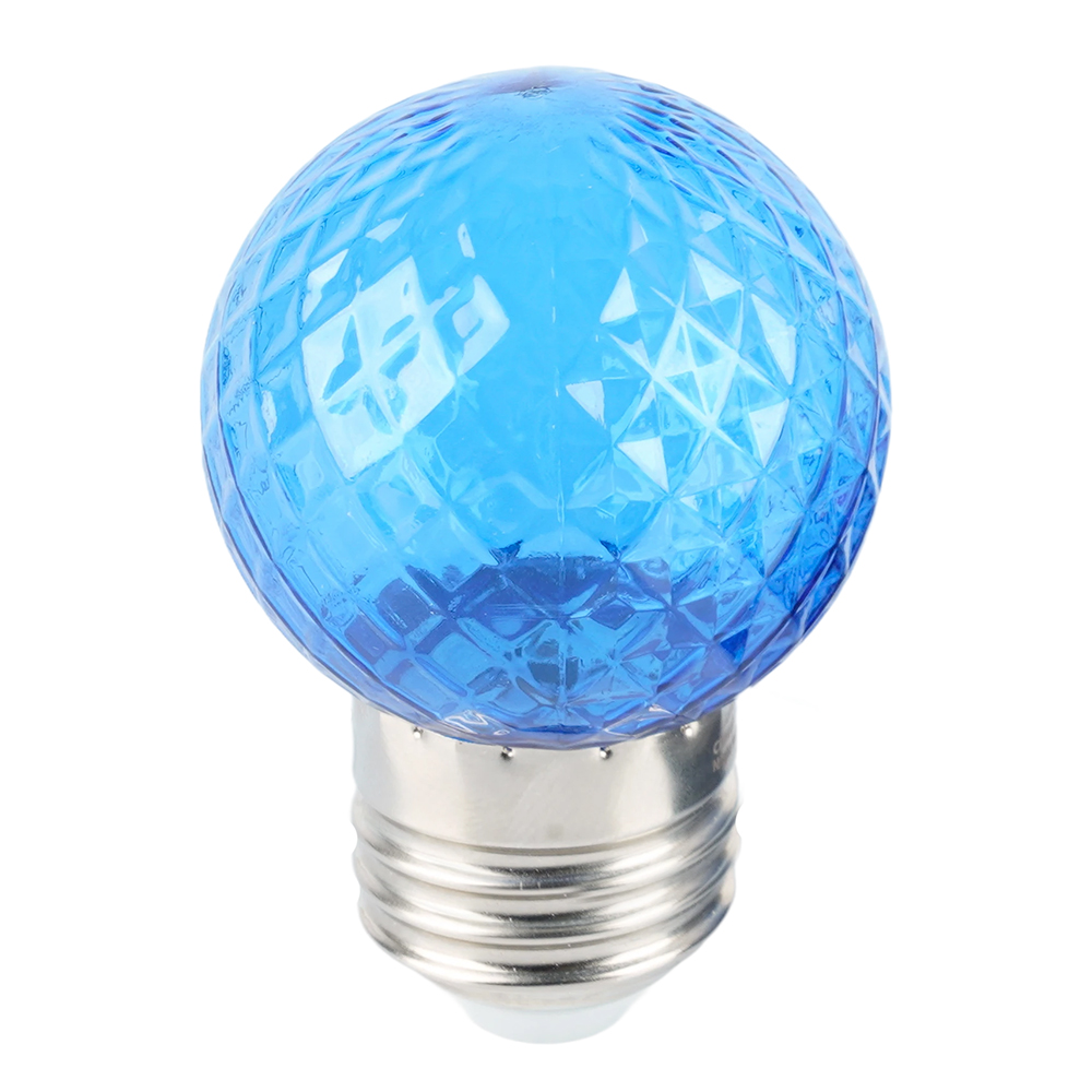 Лампа светодиодная Feron LB-385 Шарик синий прозрачный E27 1W 230V