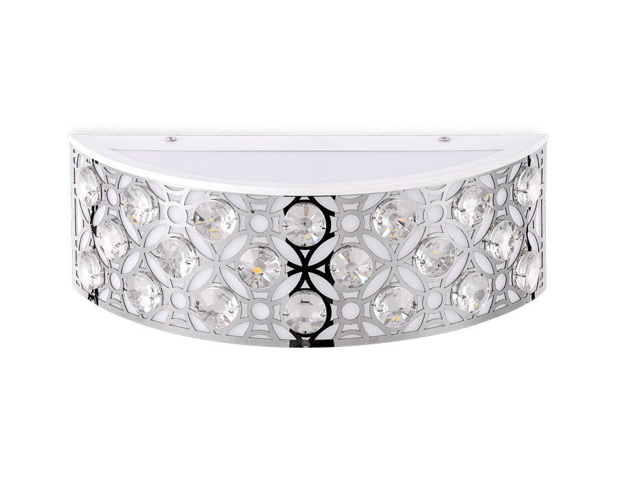 Настенный светодиодный светильник  Ambrella с хрусталем FA9411 WH/CH белый/хром 4200K 12W