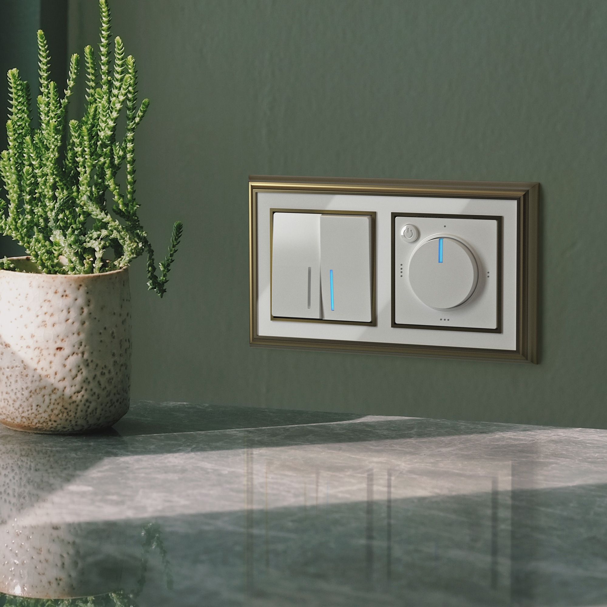 Рамка на 2 поста Werkel Palacio (бронза/белый) WL17-Frame-02