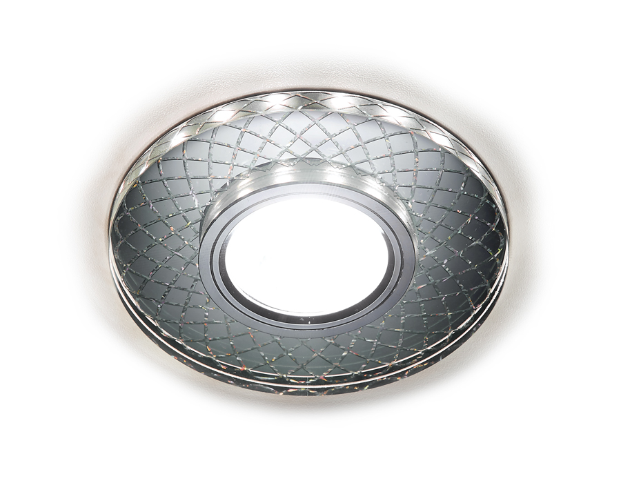 Встраиваемый светильник Ambrella S173 CL/CH хром/прозрачный MR16+3W(LED WHITE)