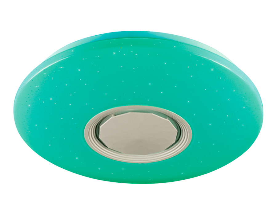 Потолочный музыкальный светильник RGB Ambrella Dance FF200 WH/CH 48W белый/хром