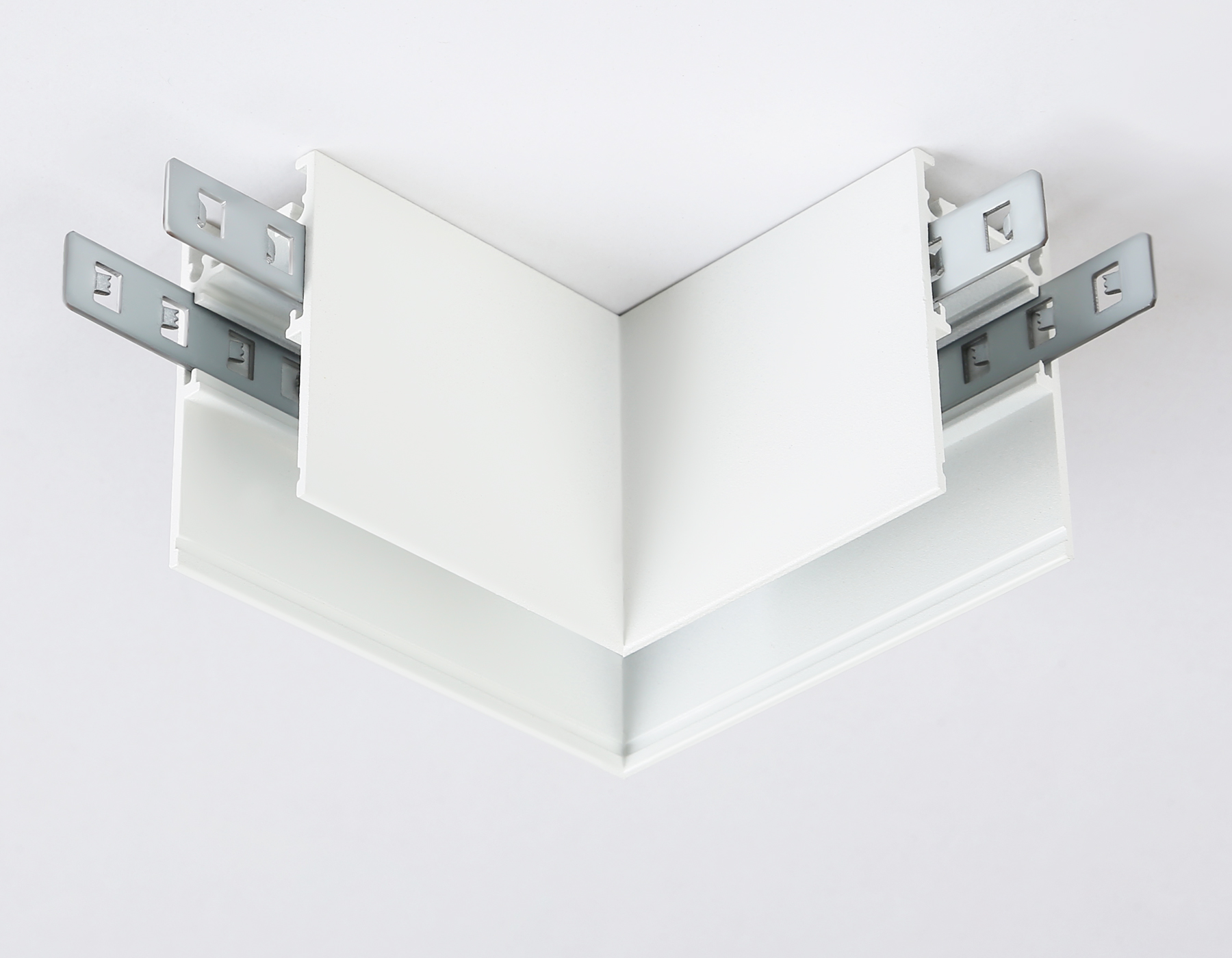 GL3369 WH белый коннектор угловой для накладного шинопровода 85*85*H53.7