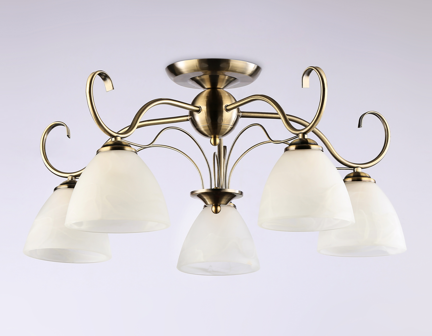 Потолочная люстра TR3046/5 SB/FR бронза/белый матовый E27/5 max 40W D595*285