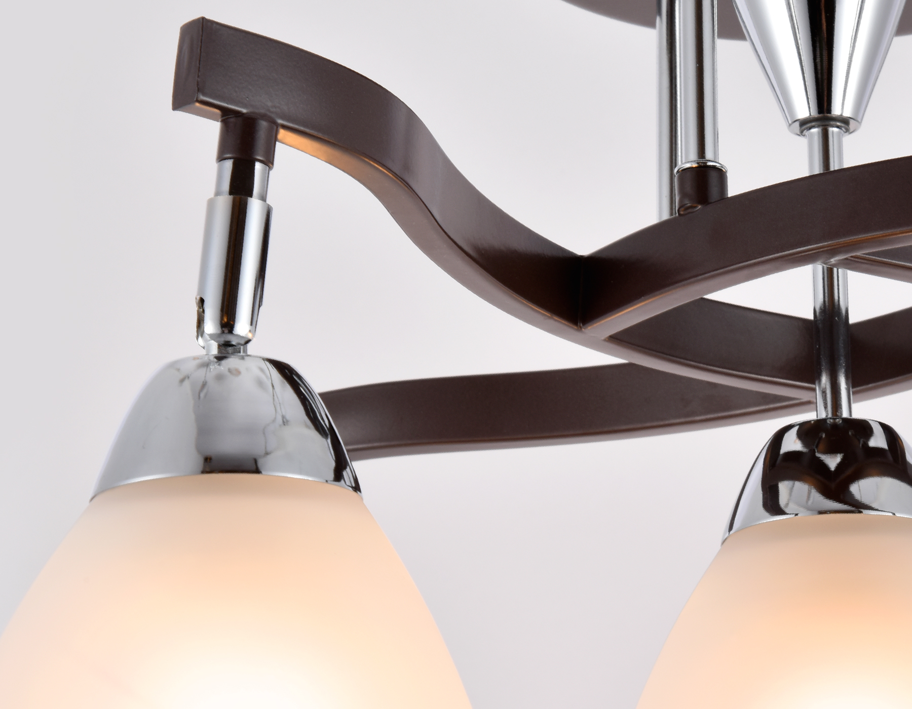 Подвесная люстра Ambrella TR3113/5  темный кофе/хром E27 max 40W 565*565*320